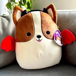 Brand New Reginald the Devil Bat Corgi Squishmallow